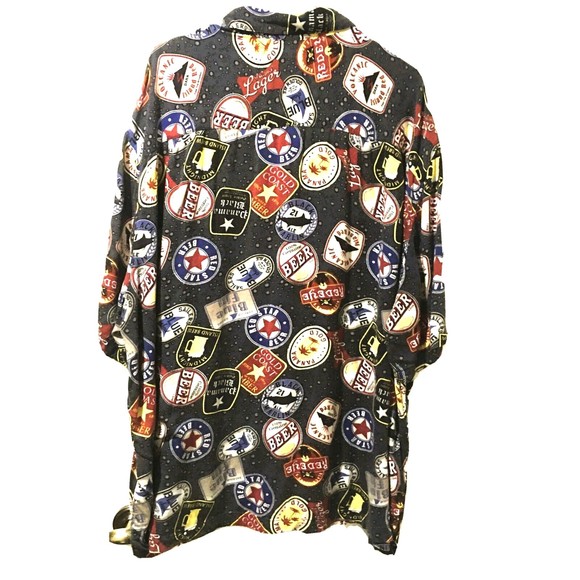 Men's Novelty Print All Over Beer Label Hawaiian Shirt Brew Fest IPA sz 3XL - Picture 4 of 7